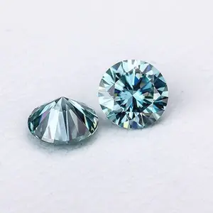 wholesale cushion cut blue moissanite for fine jewelry making
