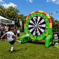 Cible géante gonflable de jeu de fléchettes de football 3M pour adultes et enfants, défi de football de carnaval, attraction sportive pour événements et fêtes