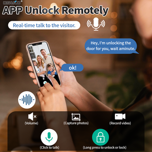 Cerradura Inteligente para Puerta Principal Más Vendida, Cerradura Electrónica con Huella Dactilar 3D y Cámara de Timbre para Suministros de Cerrajería - Product Image 3