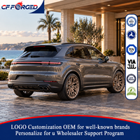 Jantes forgées monobloc directionnelles de haute qualité personnalisées de 21, 22 et 23 pouces en or rose 5x130 pour Porsche Cayenne Urus