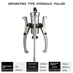Extractor de Engranajes Hidráulico Tipo Split, Herramienta Convertible de 2 y 3 Mordazas para Desmontaje de Rodamientos de Alta Resistencia 5T-50T con Opciones de Tonelaje Completo - Product Image 5