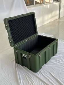 Caja de almacenamiento grande personalizada DF0721 de plástico negro verde oliva de 180L 188L, impermeable, para transporte y almacenamiento. - Product Image 4