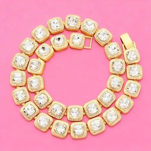 Colar de Personalidade <span class=keywords><strong>Rock</strong></span> Candy Love Spring com Zircônia Diamante, Estilo Hip-Hop para Homens e Mulheres - Product Image 5