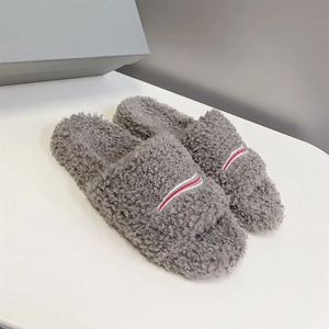 Sandali Invernali Caldi da Donna con Punta Aperta, Ciabatte con Plateau e Ricami, <span class=keywords><strong>Pantofole</strong></span> Pelose per Donne - Product Image 3