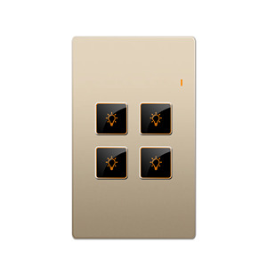 Interruptor de Luz Inteligente de Pared de Alta Calidad con Botón de Vidrio Tuya <span class=keywords><strong>Wifi</strong></span> Zigbee, 4 Canales, Control <span class=keywords><strong>por</strong></span> Voz con Alexa y Google Home - Product Image 1
