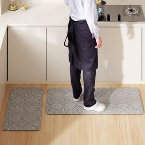 Tapis de cuisine X-Lounge pour soins des pieds, ensemble anti-fatigue en mousse à mémoire de forme épaisse, antidérapant en PVC, fabriqué à la machine, tapis de position assise, rembourré, résistant aux taches - Product Image 5