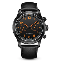 Montres mécaniques en acier pour hommes, avec double calendrier et fonction GMT, lumineuses, de style professionnel, conçues et fabriquées en usine, pour marque privée.