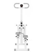 Appareil de step verticale réglable en hauteur, capacité 120 kg, pour entraînement complet du corps à domicile, avec moniteur, noir