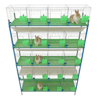 Nouvelle cage d'élevage de lapins professionnelle et portable avec nichoir intégré et tube d'alimentation, construction en acier galvanisé pour une efficacité accrue