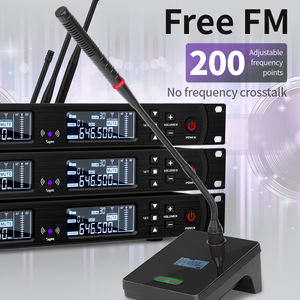 Sistema de Micrófono Inalámbrico Profesional DR666 OEM de 2 Canales, Dinámico Cardioide, con Cancelación de Ruido, Metálico - Product Image 2