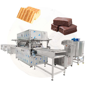 HNOC Table Top 20 Mins Cookie Candy Ice Cream Coating Machine Cooling Tunnel Chocolate Enrobe for Sale - Product Image 1