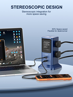 Multiprise tour LDNIO SC2-1 en gros, 2500W, 4 prises CA, USB-C 45W PD à charge rapide, avec affichage LED et cordon de 2m