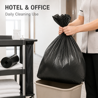 Sacs poubelles industriels noirs très résistants, résistants aux déchirures, grands sacs en plastique pour déchets commerciaux