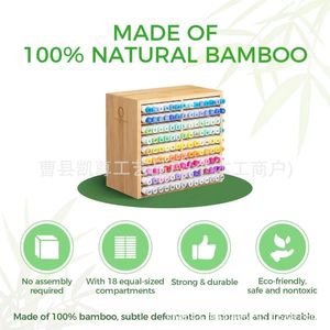 Nouveau support de rangement en bois pour marqueurs transfrontalier, porte-stylos et pinceaux à aquarelle multicouche en bois massif - Product Image 4