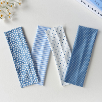 Bandeau élastique Série Bleue pour femmes, pour le sport, la gym, le yoga, à motifs pois, à carreaux, floraux, avec logo personnalisé, accessoire capillaire