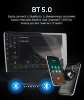 Moniteur de voiture Android 9 pouces avec 2+32/64 Go, résolution IPS 1280*720, autoradio Android Auto Carplay, lecteur DVD de voiture, navigation GPS