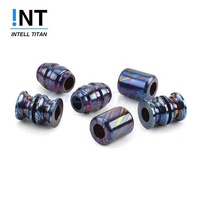Perles en titane EDC pour paracorde, prix d'usine, usinées CNC en acier inoxydable, compatibles avec les accessoires de couteaux