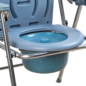 Folding <b>Commode</b> <b>Chair</b> Stainless Steel Indoor Toilet <b>Chair</b> For Elderly Hospital Patients Disabled Care - Product Image 4