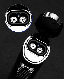 Qianxun उच्च-ग्रेड धातु सिगार लाइटर के साथ बहु-समारोह सिगार पंच पारदर्शी खिड़की डबल जेट नीली लौ मशाल लाइटर - Product Image 4