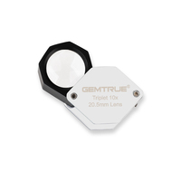 DK16008 20.5mm 10x Triplet Diamond Loupe Chrome Professional Jewelry Magnifier