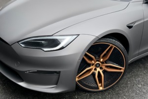 Jantes en alliage forgé <span class=keywords><strong>Happy</strong></span> Tiger personnalisées, noir mat, 5x114.3 5x120 5x130, pour Tesla Mercedes BMW, 17 18 19 20 21 22 24 pouces - Product Image 3