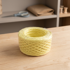 Corde en papier HC0137 |   Corde en papier jaune pour projets de bricolage et décorations - Product Image 1