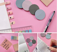 Bloc-notes transparent personnalisé S3012 Morandi en PET coloré, bloc-notes autocollant, bloc-notes adhésif pour usage au bureau