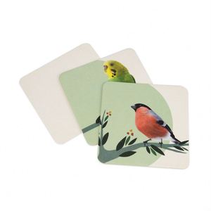 Sous-verres écologiques biodégradables personnalisés en papier imprimé pour bière, thé et autres boissons - Product Image 1