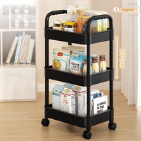Chariot de rangement mobile multicouche mobile Organisateur de cuisine en plastique Chariot de rangement pour la maison