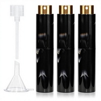 Botol Parfum Isi Ulang Vitog 10ML Silinder Plastik Tekstur Marmer, Dispenser Cologne Kosong, Botol Semprot Mini untuk Perjalanan