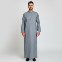 Vêtements musulmans en coton de luxe, fabrication islamique, robe de Dubaï de haute qualité, Jubbah, Thobe saoudien pour un usage quotidien