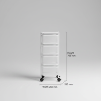 Étagère de rangement de cuisine rotative à 4 niveaux, en métal, avec paniers carrés en treillis, chariot à roulettes pour fruits et légumes, pour garde-manger