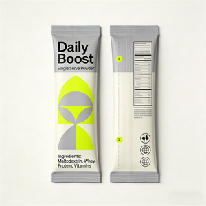 Sachet individuel de complément nutritionnel en aluminium alimentaire pour <span class=keywords><strong>lait</strong></span>, boisson protéinée, café en poudre – Emballage en stick - Product Image 3