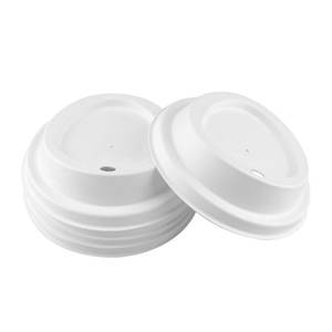 100% खाद और Biodegradable डिस्पोजेबल खोई कॉफी कप ढक्कन - Product Image 2