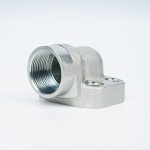 SAE 90 ° Kohlenstoffs tahl Einteiliger Flansch mit weiblichem BSPP-Gewinde BFX90-G Serie für 3000/6000 PSI - Product Image 6