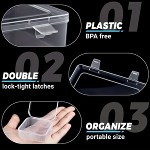 5.5 scatola quadrata in plastica trasparente a strati piccola scatola quadrata da tavolo a 30 celle scatola portaoggetti per raccolta di detriti - Product Image 3