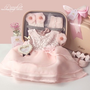 Coffret Cadeau Bébé Fille – Robe Tutu Princesse en Coton et Dentelle, <span class=keywords><strong>Ensemble</strong></span> Vêtements Nouveau-né 12-18 Mois, Fête d'Anniversaire, Multi-pièces de <span class=keywords><strong>Luxe</strong></span> avec Fermeture Éclair - Product Image 5