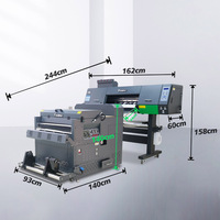 Machine Impression Vêtements DTF Imprimante Impression DTF Film Rouleau 60cm 2/4PCS I3200 Têtes Vêtements Imprimante Machine pour Toile Tshirt