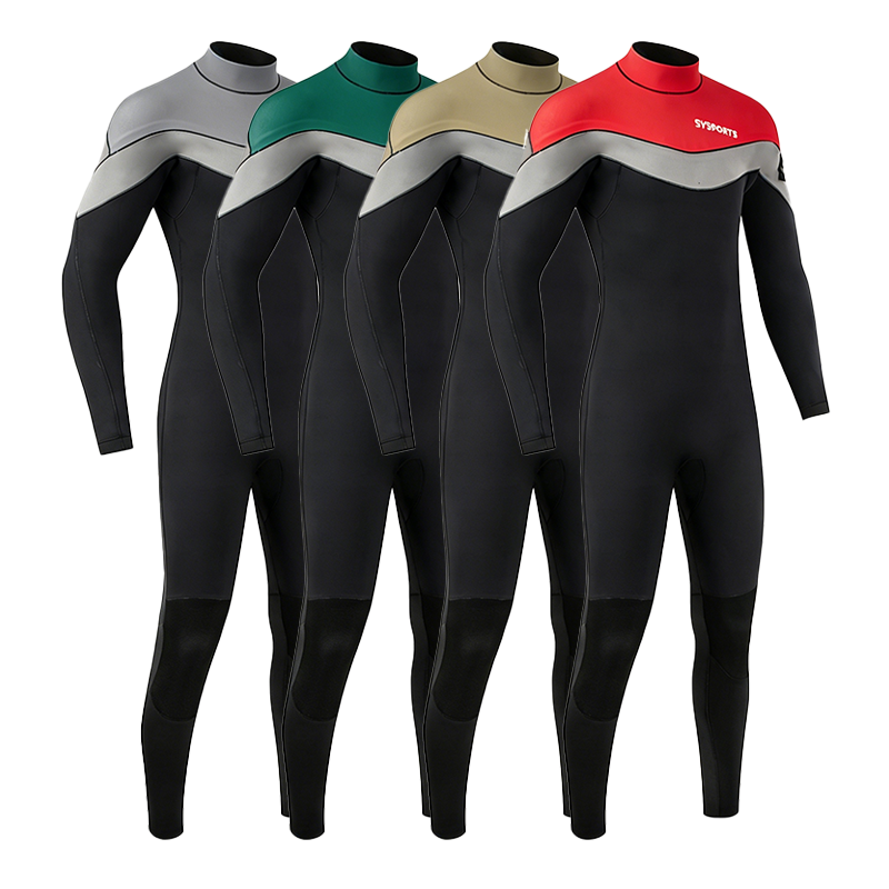 Custom Color Men Chest Zip Wetsuit