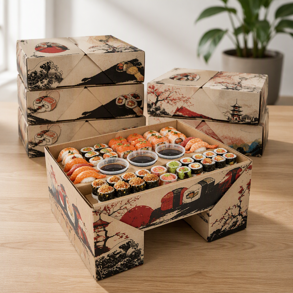 Custom Corrugated Paper Grazing Picnic Box Double Opening Drawer Food ...