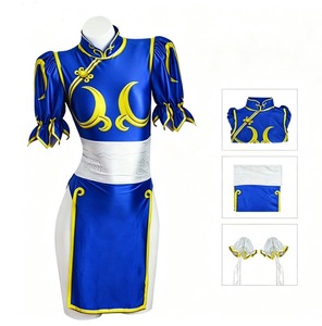 Disfraz <span class=keywords><strong>de</strong></span> Cosplay <span class=keywords><strong>de</strong></span> <span class=keywords><strong>Chun</strong></span>-<span class=keywords><strong>Li</strong></span> <span class=keywords><strong>de</strong></span> Street Fighter, Traje Cheongsam Rosa Sexy, Disfraz <span class=keywords><strong>de</strong></span> Personaje <span class=keywords><strong>de</strong></span> Videojuego para Halloween, Carnaval y Fiestas - Product Image 6