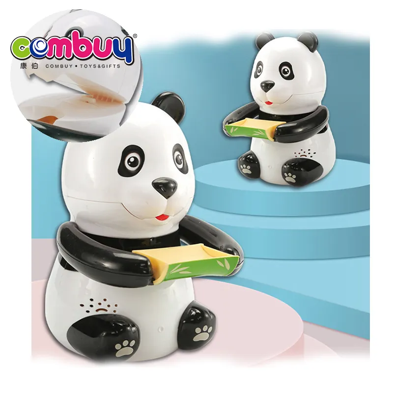 Hucha electrónica con forma de panda para niños, alcancía con iluminación, ahorro de sonido