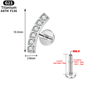 Joyería Ruiqian, Pendientes <span class=keywords><strong>de</strong></span> <span class=keywords><strong>Titanio</strong></span> ASTM F136, Estilo Ligero y Lujoso, Antialérgicos, <span class=keywords><strong>Piercing</strong></span>, <span class=keywords><strong>Titanio</strong></span> <span class=keywords><strong>Puro</strong></span> G23, Joyería para Mujer - Product Image 2