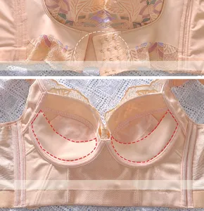 Sujetadores Acolchados con Realce para Mujer de Encaje Ajustable Copa Grande Sin Aros Tallas C D E Lencería Tipo Corsé - Product Image 5