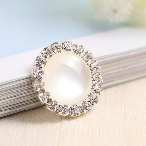 Cabujón redondo de diamantes de imitación de base plana de 20mm para joyería, accesorios para el cabello DIY y manualidades, Origen Yiwu - Product Image 3