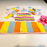 Tapis de stimulation olfactive moderne en feutre, résistant aux morsures, pour l'entraînement anti-étouffement des chats et des chiens, stimulation mentale