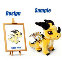 Boneka Plush Custom Shengye MOQ Rendah, Desain Lucu Custom Naga, Promosi Perusahaan, Boneka Dinosaurus Isi Kapas PP