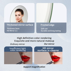 Biểu Tượng Tùy Chỉnh Kim Loại Duy Nhất Nhỏ Gọn Máy Tính Để Bàn Trang Điểm Gương Chất Lượng Cao Với Magnifying Tính Năng Cho Gia Đình Sử Dụng Bán Buôn Hỗ Trợ - Product Image 3