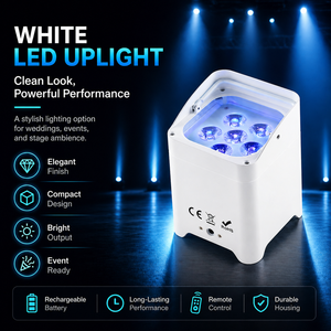 ไฟพาร์ LED รุ่น s6 uplight Professional 6x18W RGBWA+UV ไร้สาย DMX ใช้แบตเตอรี่ สำหรับงานเวที ปาร์ตี้ และคลับ - Product Image 2