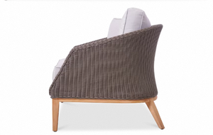 Canapé trois places en teck moderne et écologique pour l'extérieur, avec coussin imperméable, idéal pour les villas et les patios d'appartements - Product Image 5